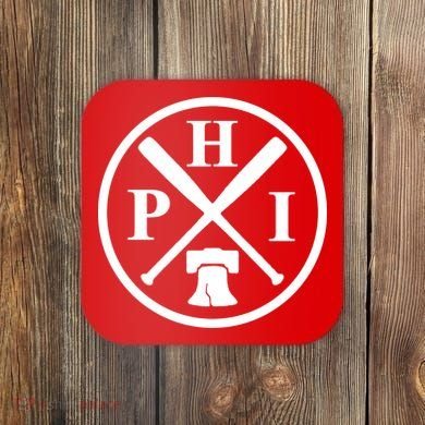 Philadelphia Baseball Emblem Retro Philly Team Coaster