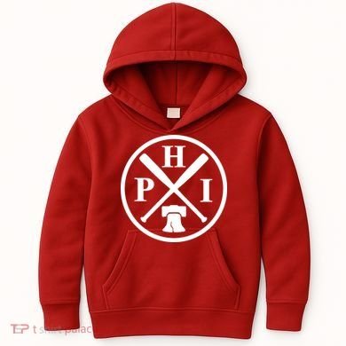 Philadelphia Baseball Emblem Retro Philly Team Kids Hoodie