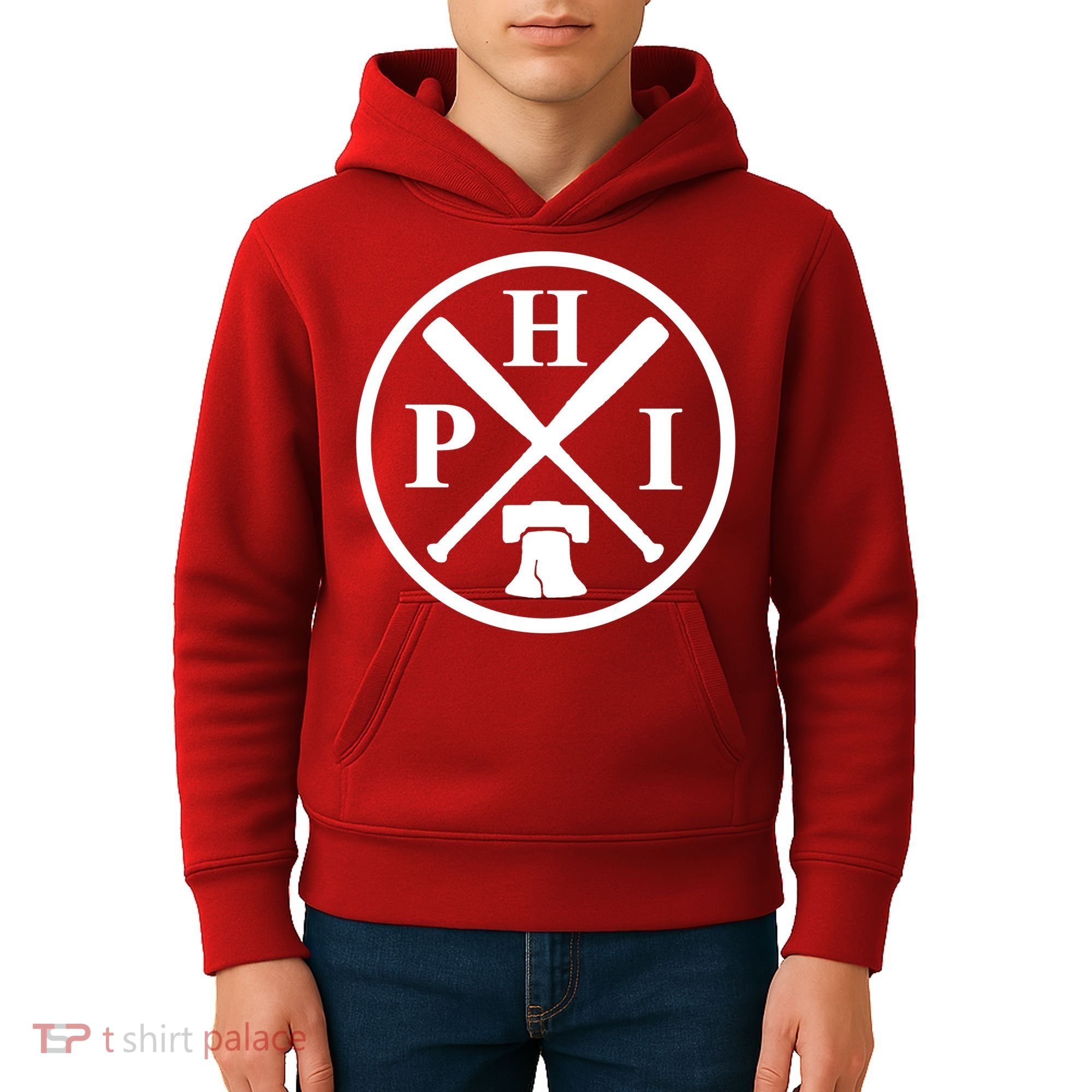 Philadelphia Baseball Emblem Retro Philly Team Kids Hoodie