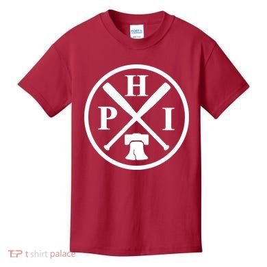 Philadelphia Baseball Emblem Retro Philly Team Kids T-Shirt