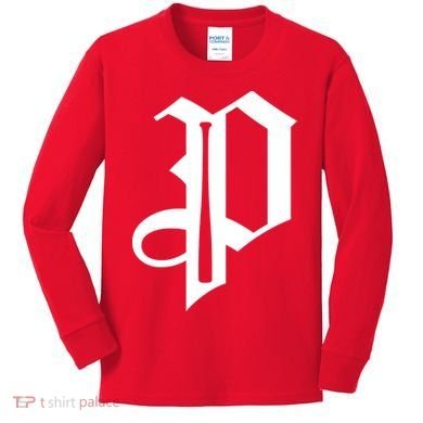 Philadelphia P Baseball Kids Long Sleeve Shirt
