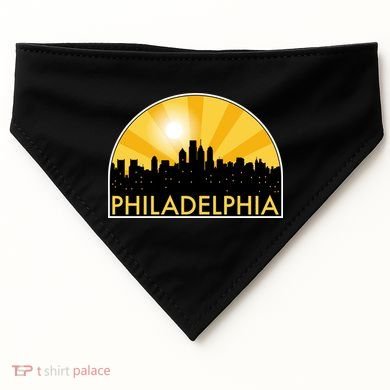 Philadelphia Skyline Burst USA-Made Doggie Bandana