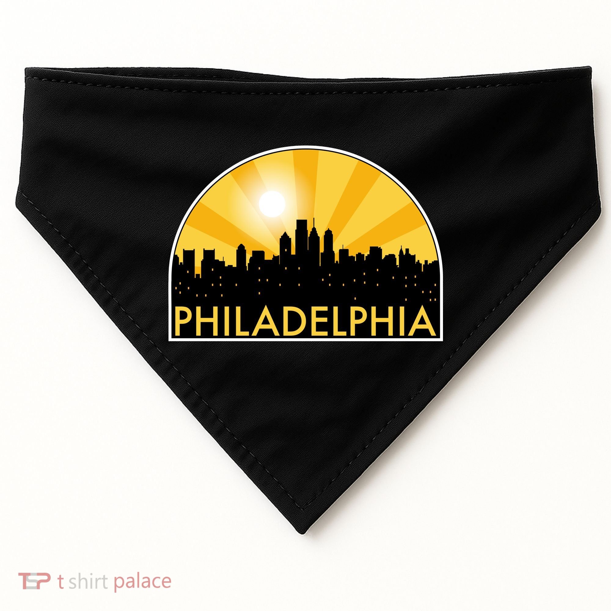 Philadelphia Skyline Burst USA-Made Doggie Bandana