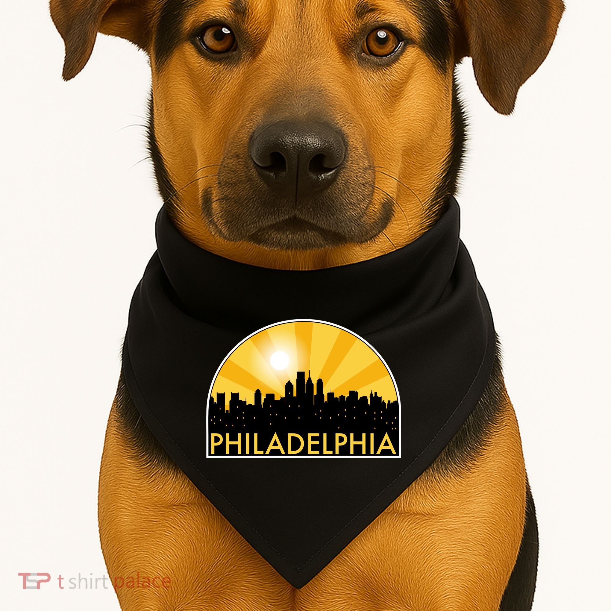 Philadelphia Skyline Burst USA-Made Doggie Bandana