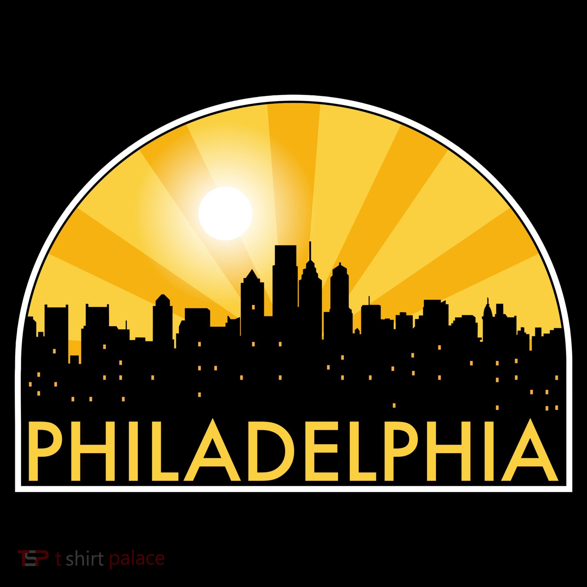 Philadelphia Skyline Burst Apron