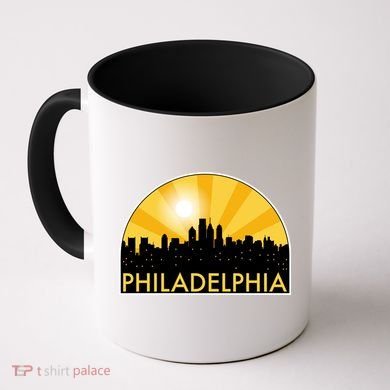 Philadelphia Skyline Burst Coffee Mug