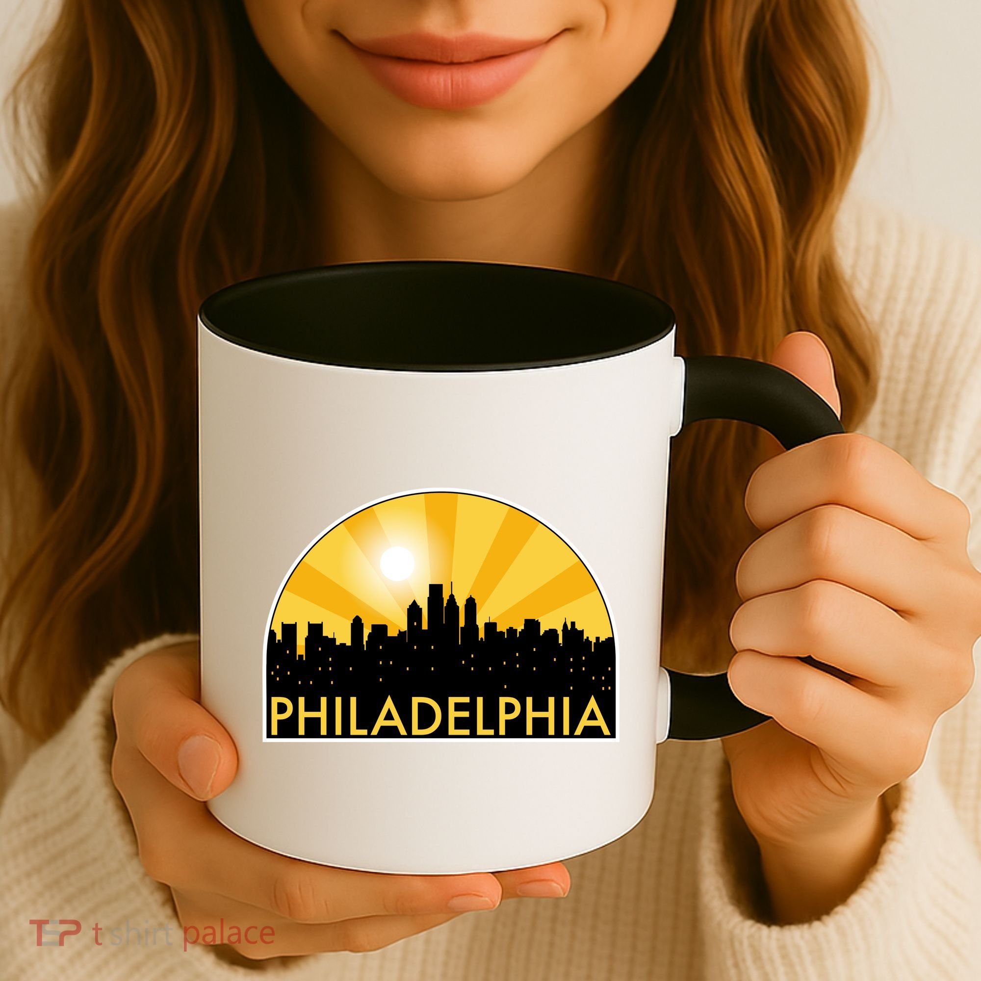 Philadelphia Skyline Burst Coffee Mug