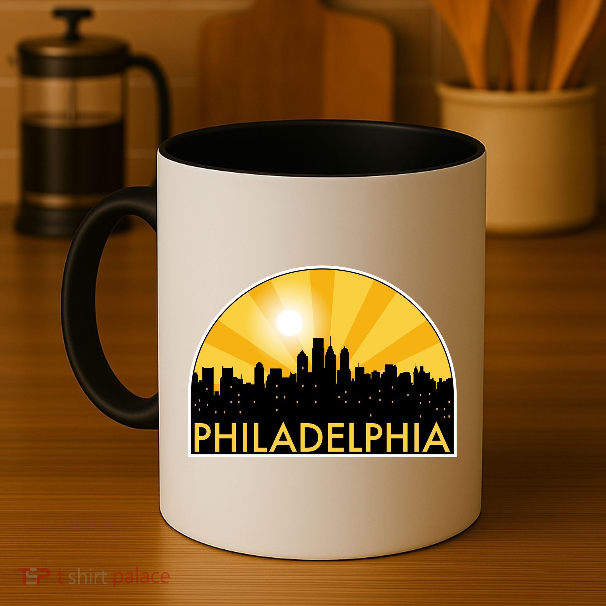 Philadelphia Skyline Burst Coffee Mug