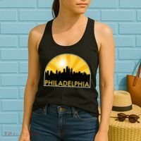Philadelphia Skyline Burst Women's Tank Top thumb 2