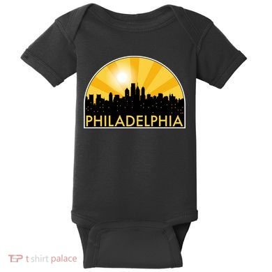Philadelphia Skyline Burst Baby Bodysuit