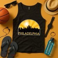 Philadelphia Skyline Burst Tank Top thumb 4