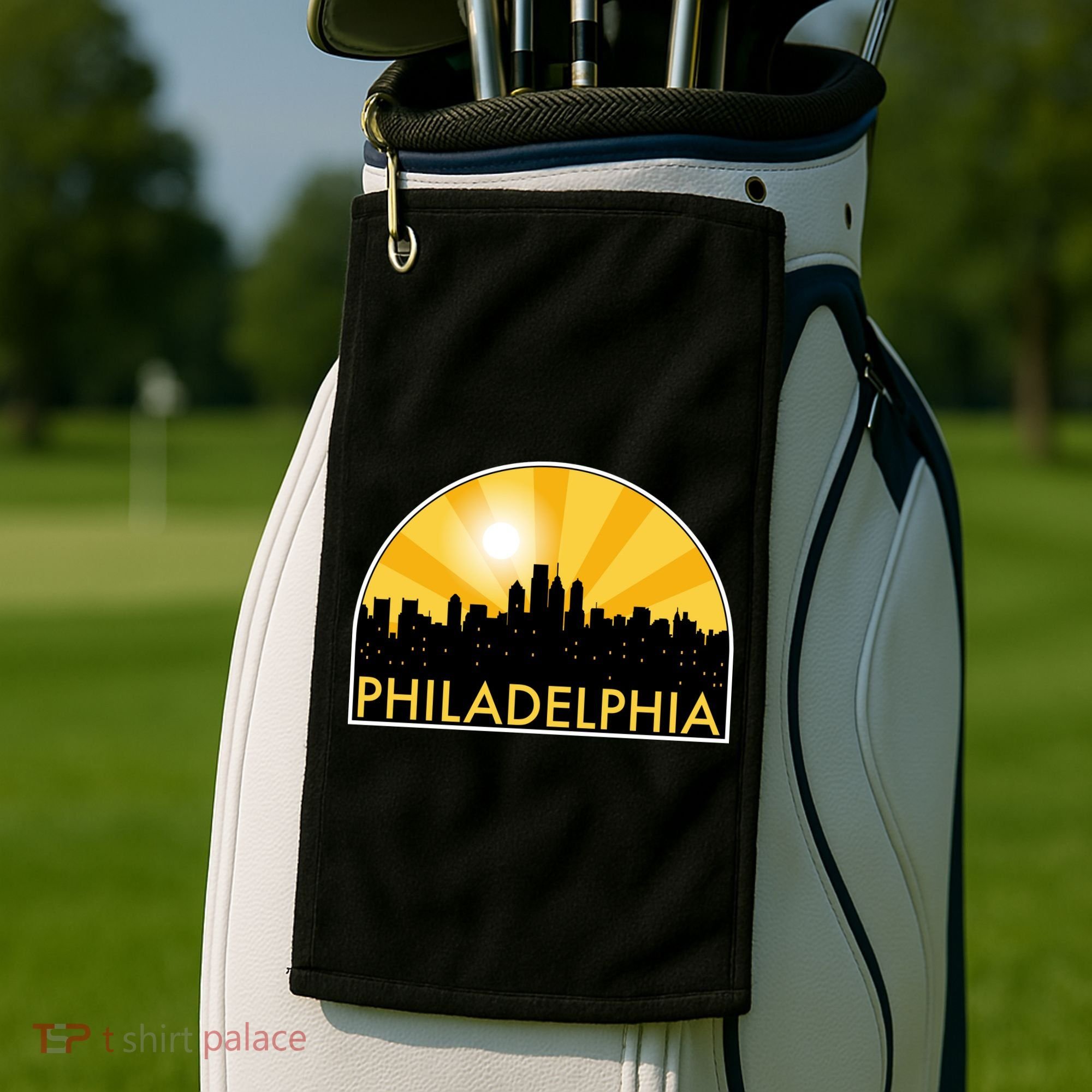 Philadelphia Skyline Burst Golf Towel