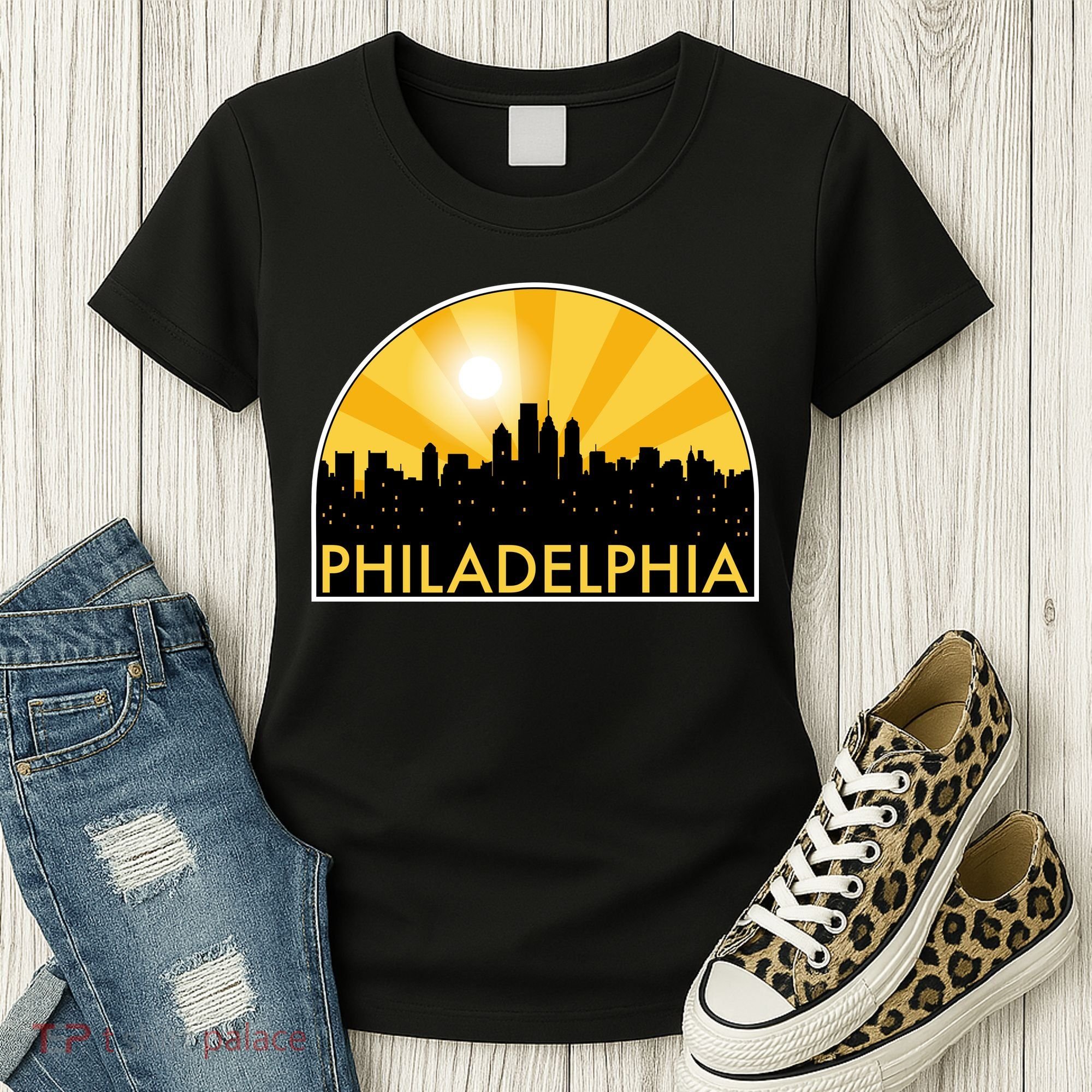 Philadelphia Skyline Burst Women's T-Shirt