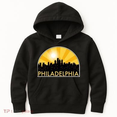 Philadelphia Skyline Burst Kids Hoodie