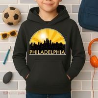 Philadelphia Skyline Burst Kids Hoodie thumb 2