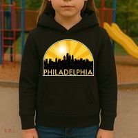 Philadelphia Skyline Burst Kids Hoodie thumb 3