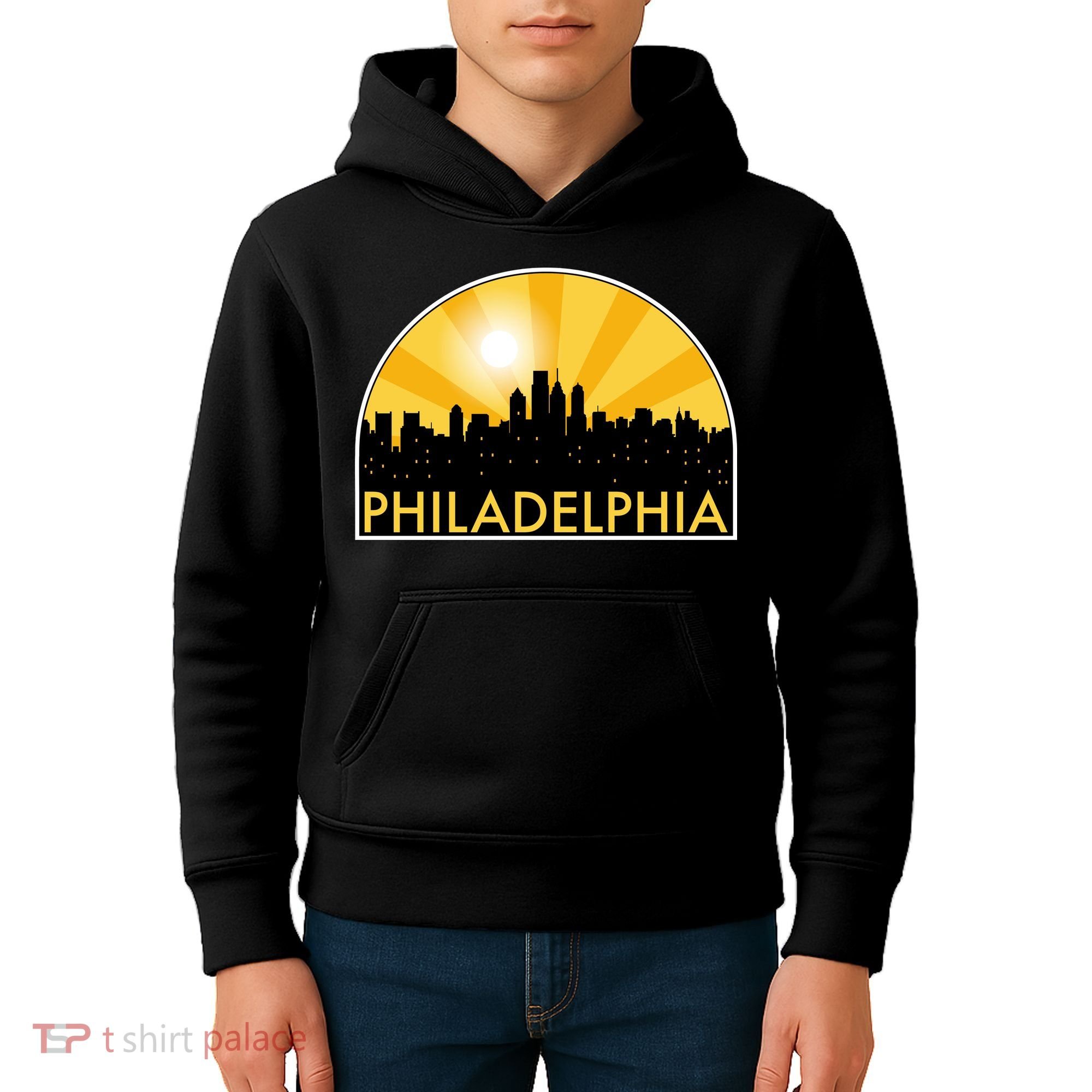 Philadelphia Skyline Burst Kids Hoodie