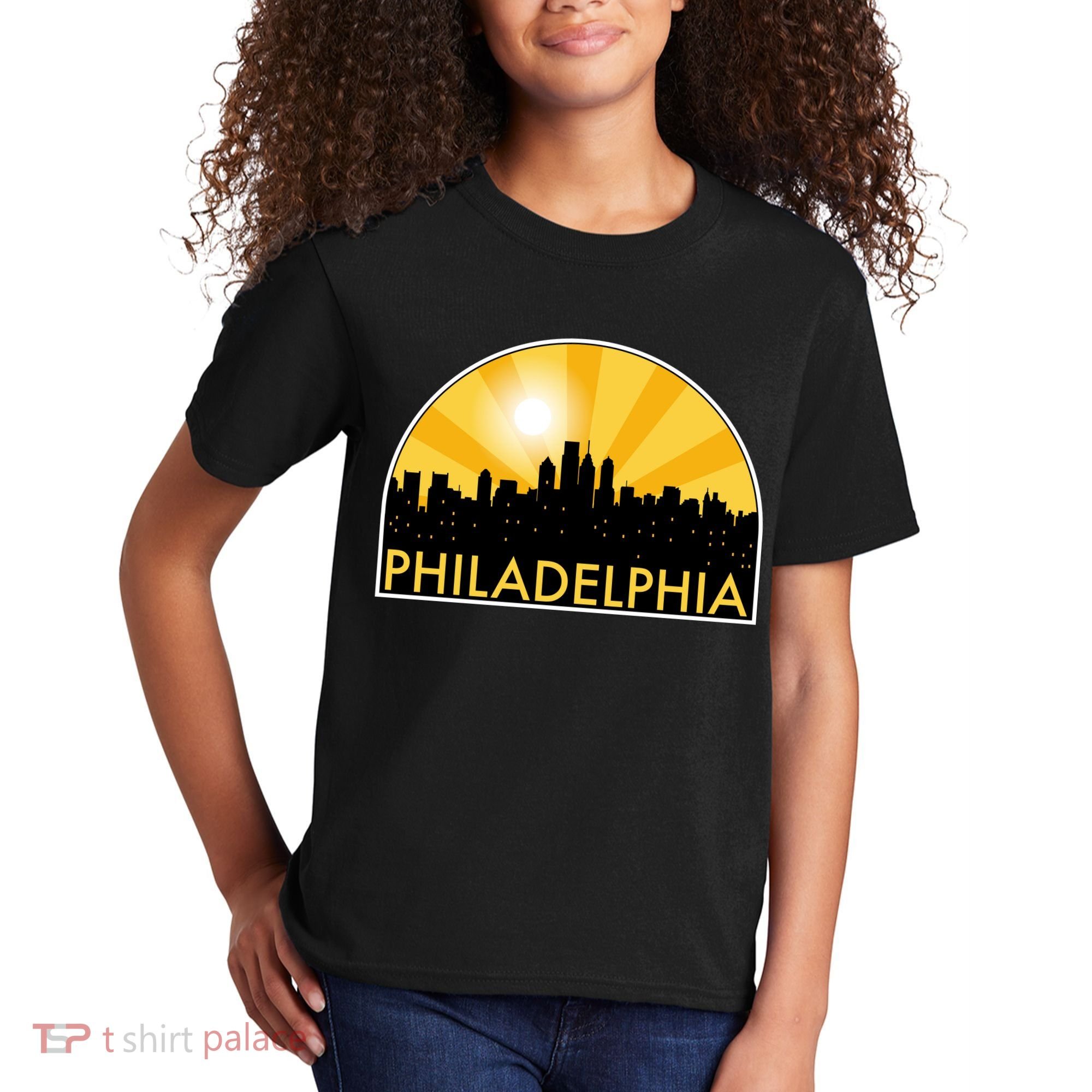 Philadelphia Skyline Burst Kids T-Shirt