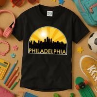Philadelphia Skyline Burst Kids T-Shirt thumb 3