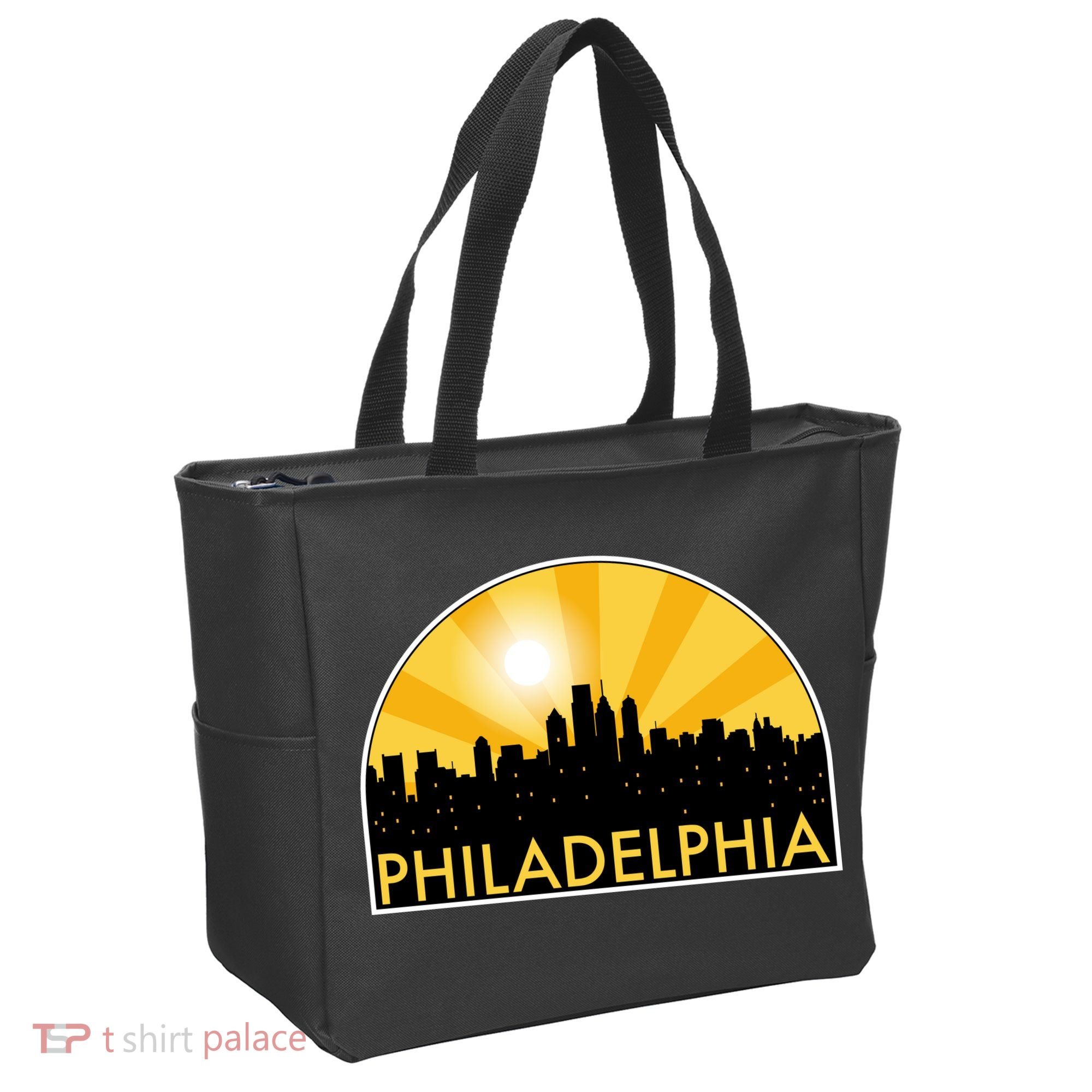 Philadelphia Skyline Burst Tote Bag