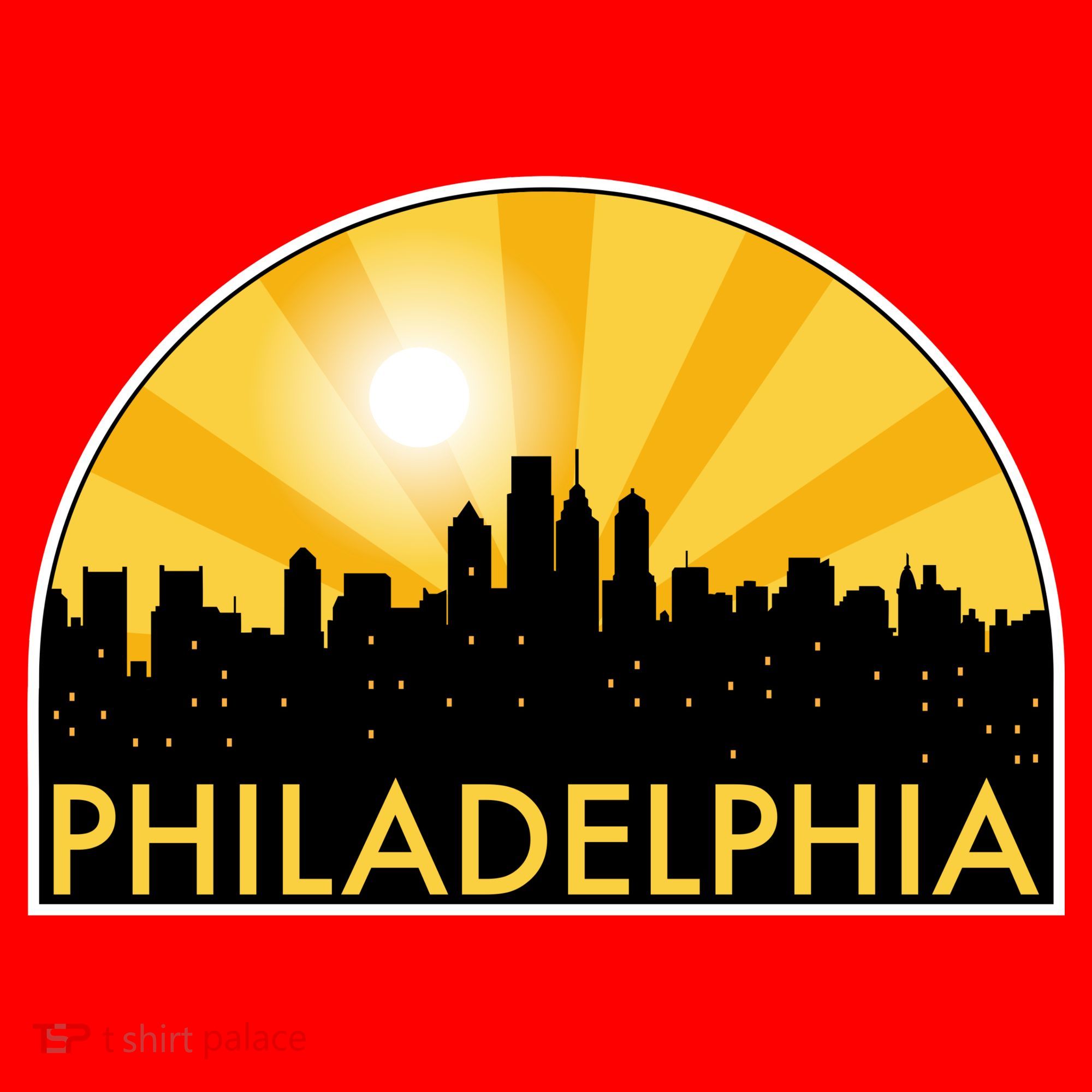 Philadelphia Skyline Burst Santa Hat