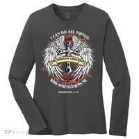 Philippians 4 13 I Can Do All Things Strengthens Me Women's Long Sleeve Shirt thumb 0