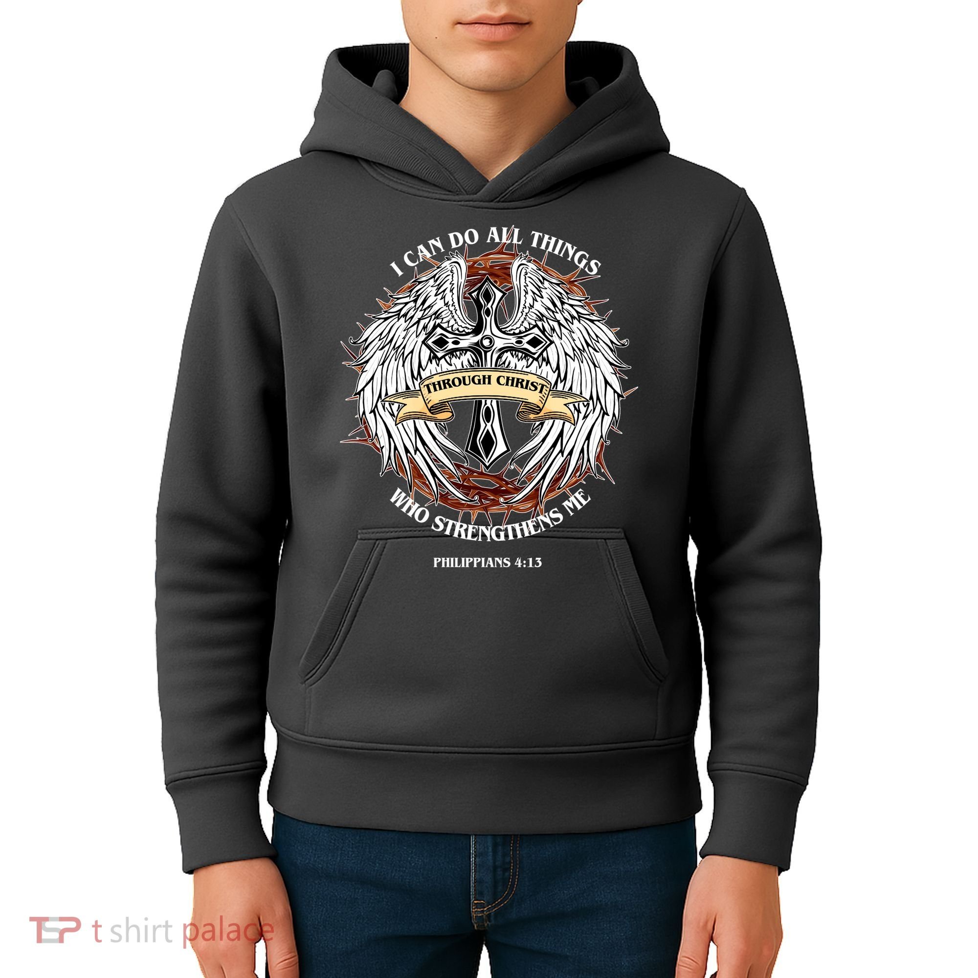 Philippians 4 13 I Can Do All Things Strengthens Me Kids Hoodie