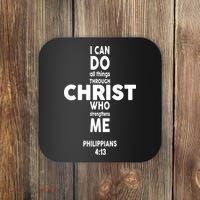 Philippians 4:13 I Can Do All Thing Through Christ Coaster thumb 0