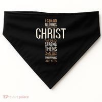 Philippians Bible Quote Cross USA-Made Doggie Bandana thumb 0