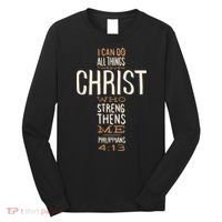 Philippians Bible Quote Cross Long Sleeve Shirt thumb 0