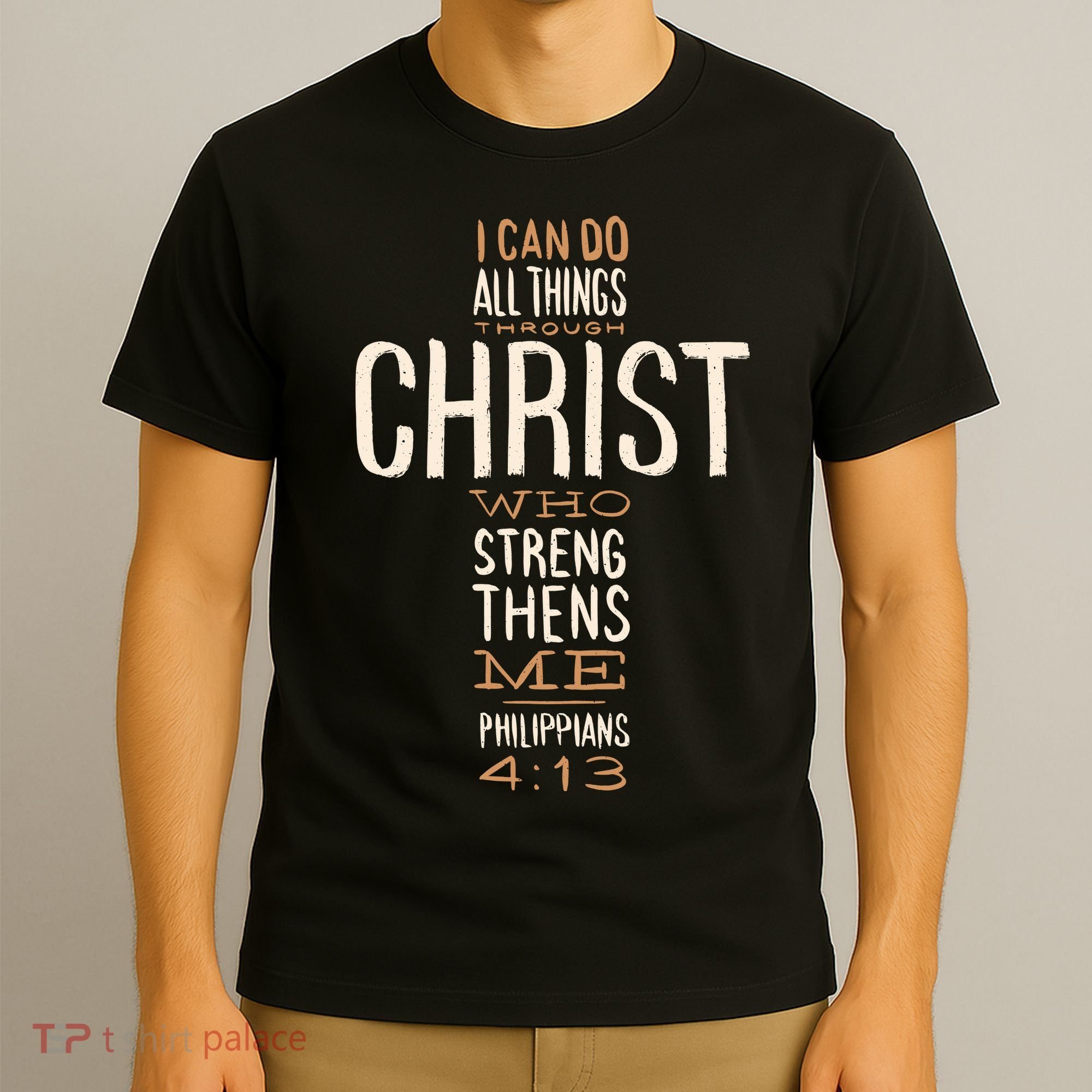 Philippians Bible Quote Cross T-Shirt