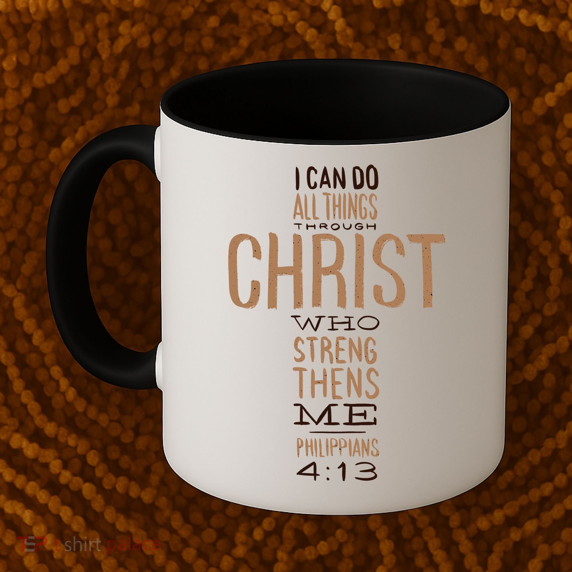 Philippians Bible Quote Cross Coffee Mug