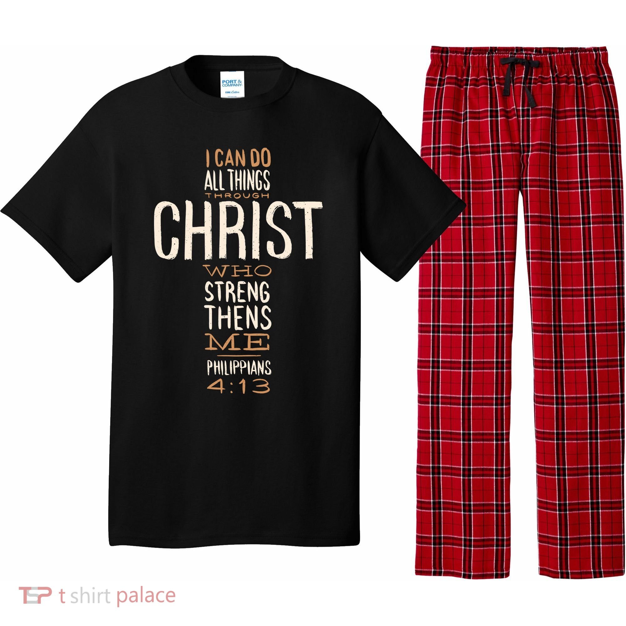 Philippians Bible Quote Cross Pajama Set