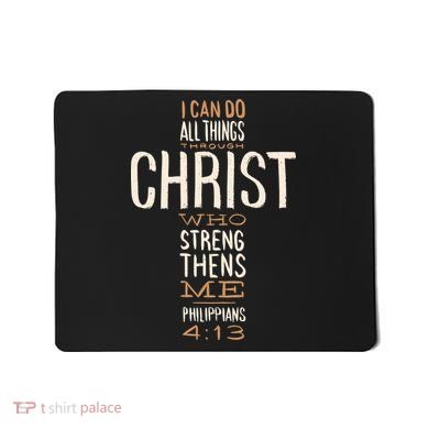 Philippians Bible Quote Cross Mousepad