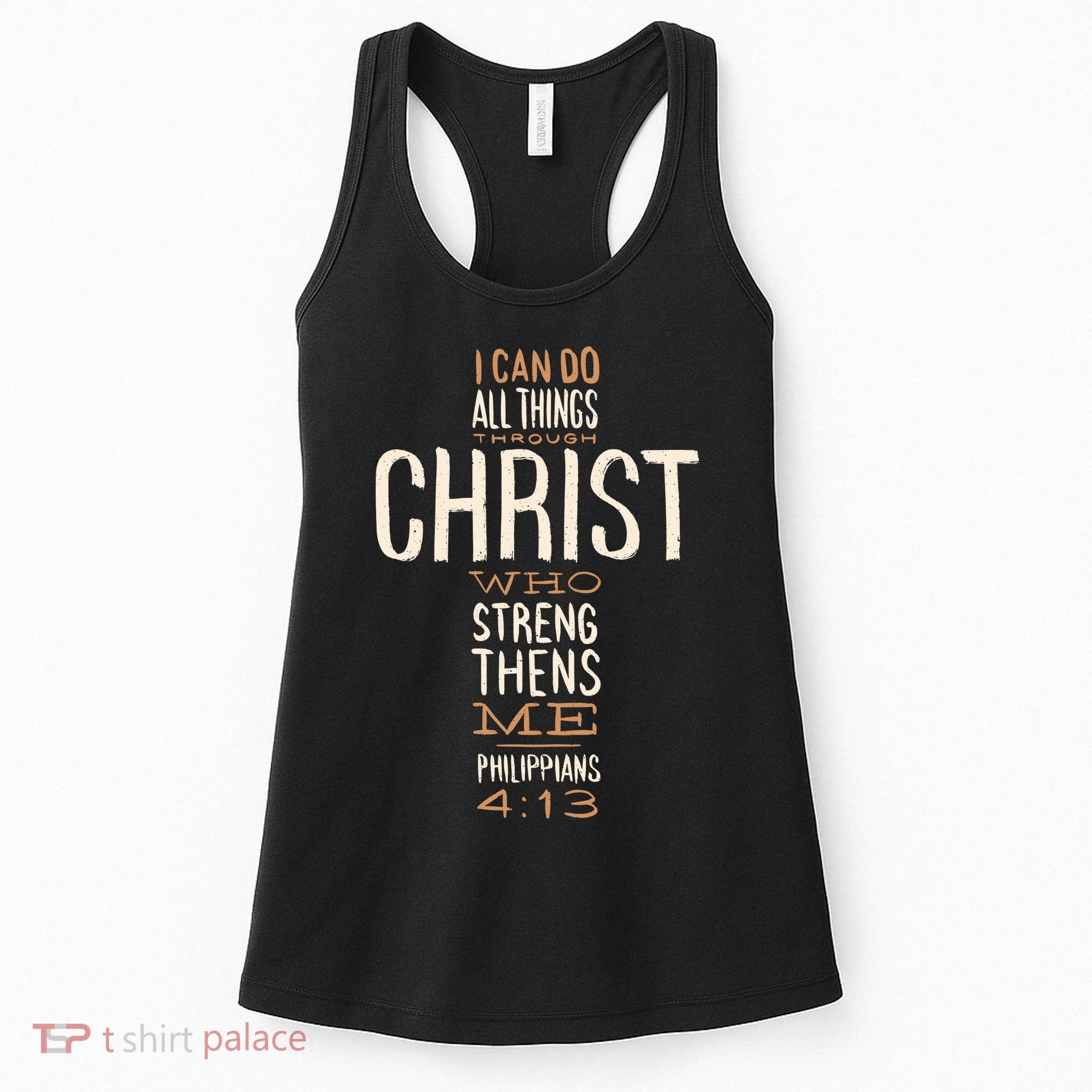 Philippians Bible Quote Cross Women's Tank Top