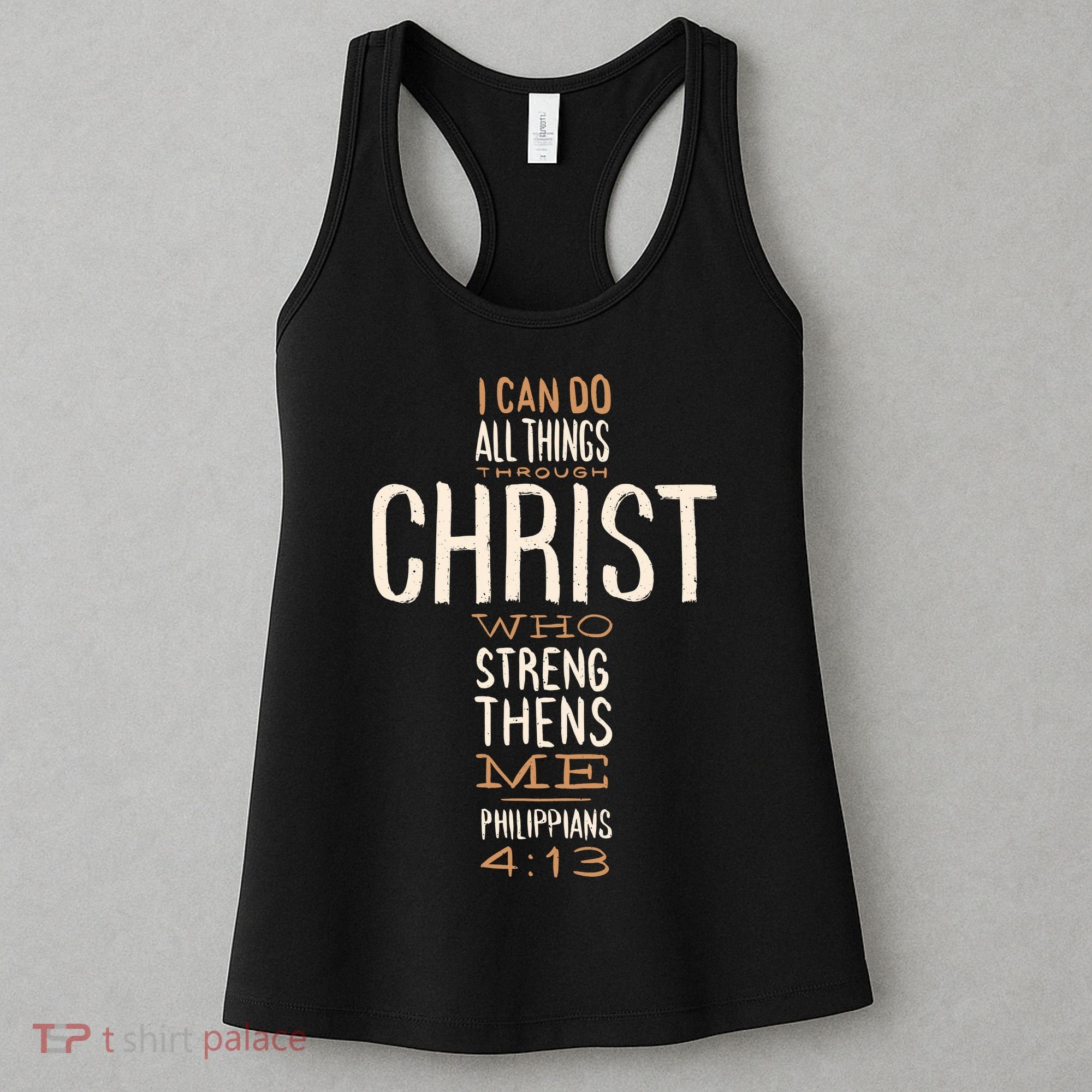 Philippians Bible Quote Cross Women's Tank Top