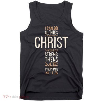 Philippians Bible Quote Cross Tank Top