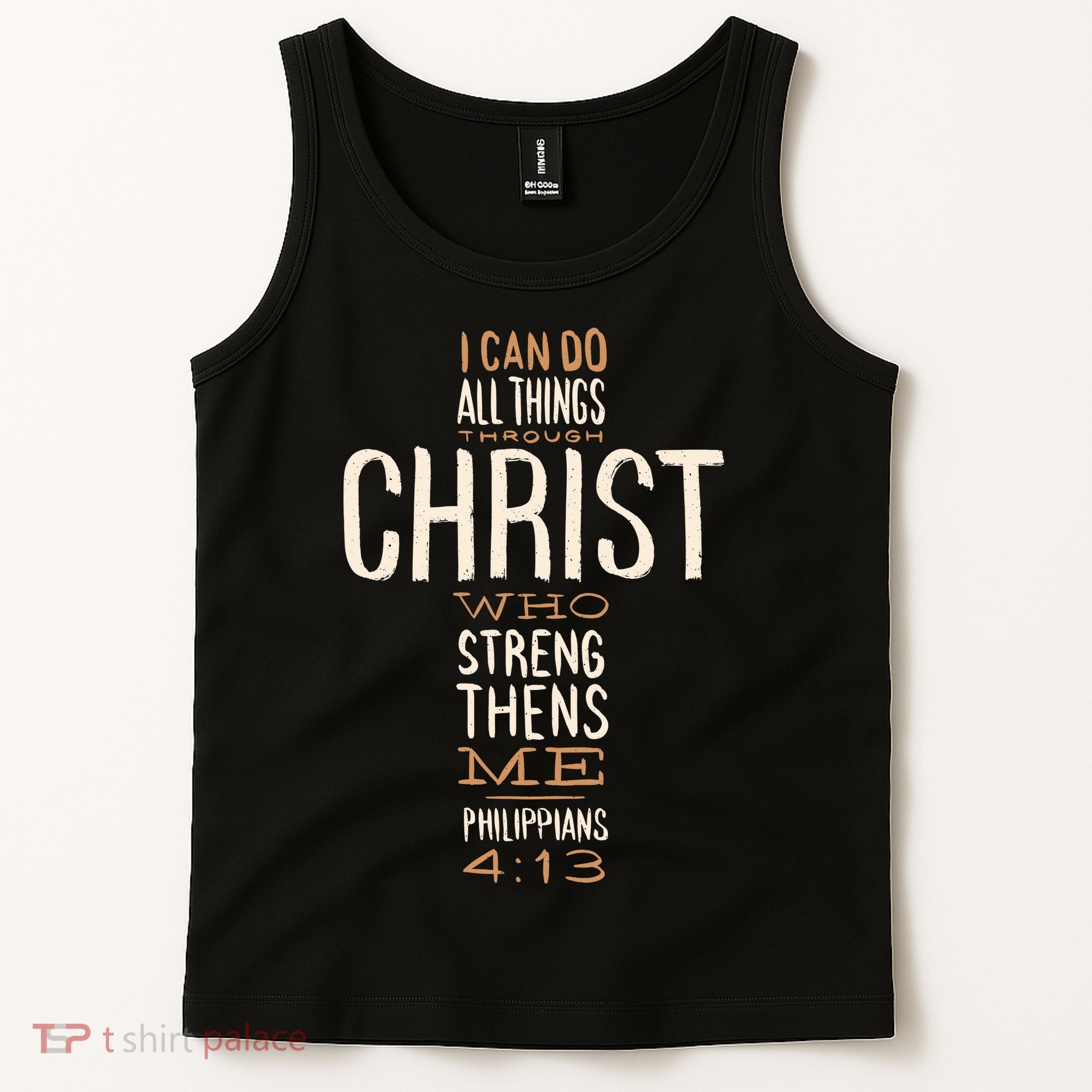 Philippians Bible Quote Cross Tank Top