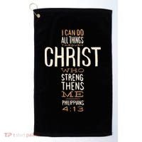 Philippians Bible Quote Cross Golf Towel thumb 0