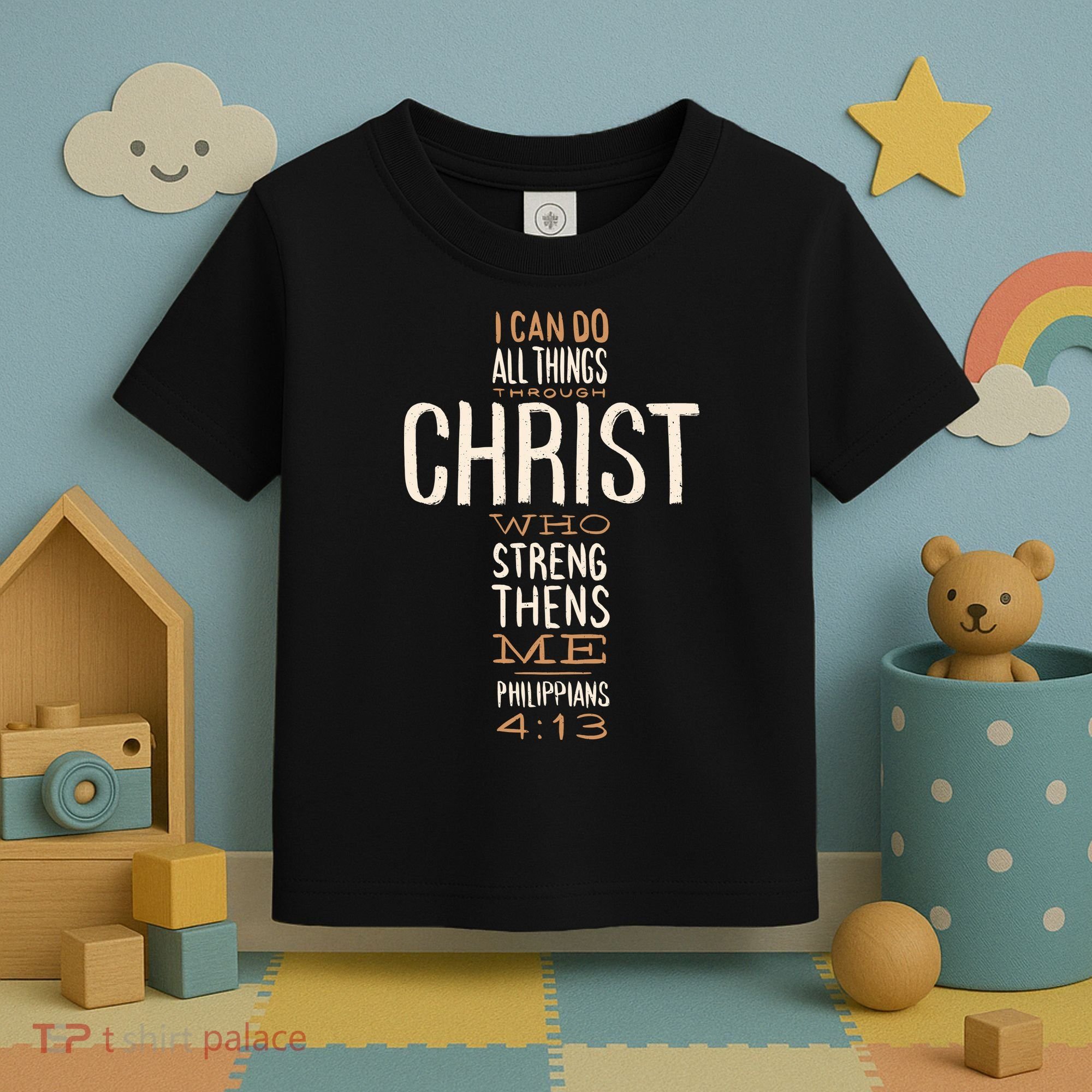 Philippians Bible Quote Cross Toddler T-Shirt