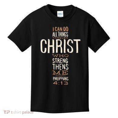 Philippians Bible Quote Cross Kids T-Shirt