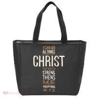 Philippians Bible Quote Cross Tote Bag thumb 0