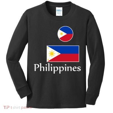 Philippines Flag Kids Long Sleeve Shirt