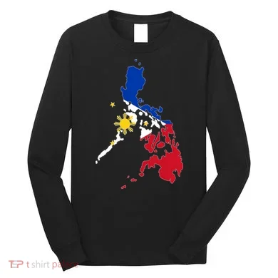 Philippines Map Flag Long Sleeve Shirt