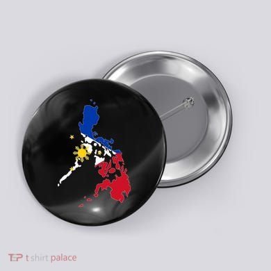 Philippines Map Flag Button