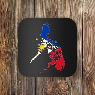 Philippines Map Flag Coaster