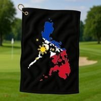 Philippines Map Flag Golf Towel thumb 1