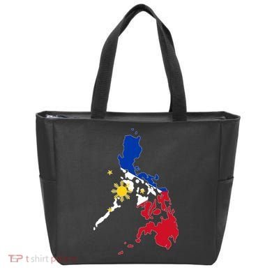 Philippines Map Flag Tote Bag