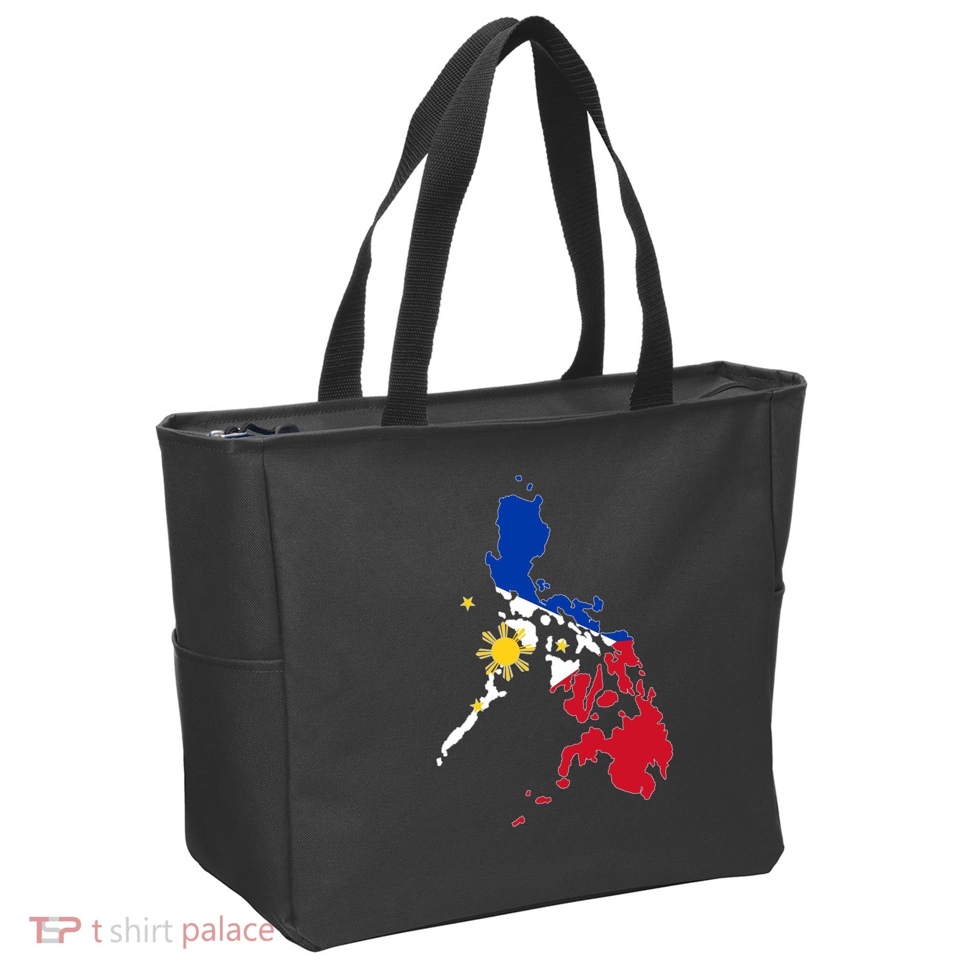Philippines Map Flag Tote Bag