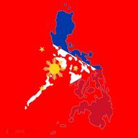 Philippines Map Flag Santa Hat thumb 1